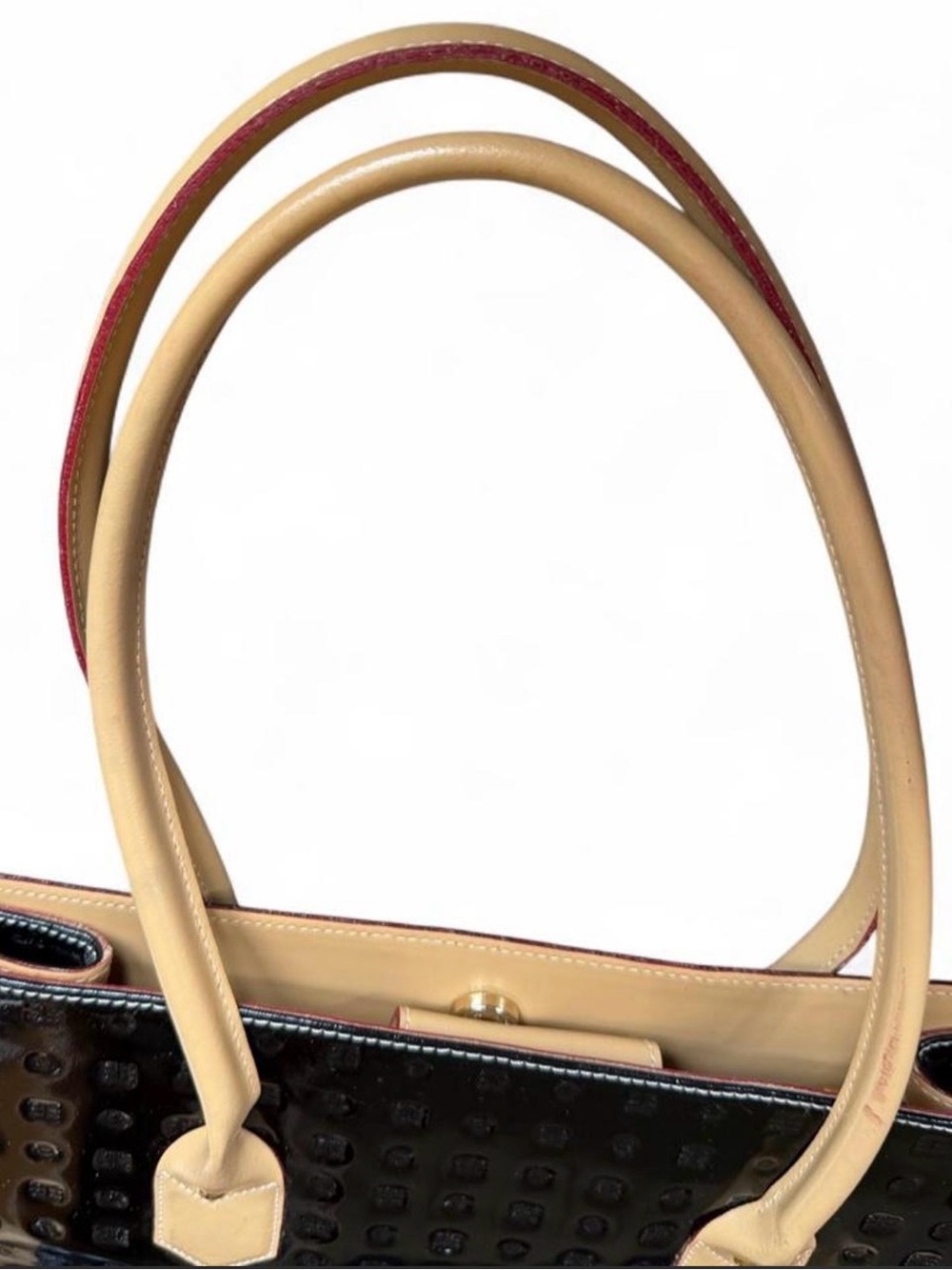 Arcadia Women’s Genuine Patent Leather Tote Bag Shoulder Purse Made in Italy - Picture 9 of 16